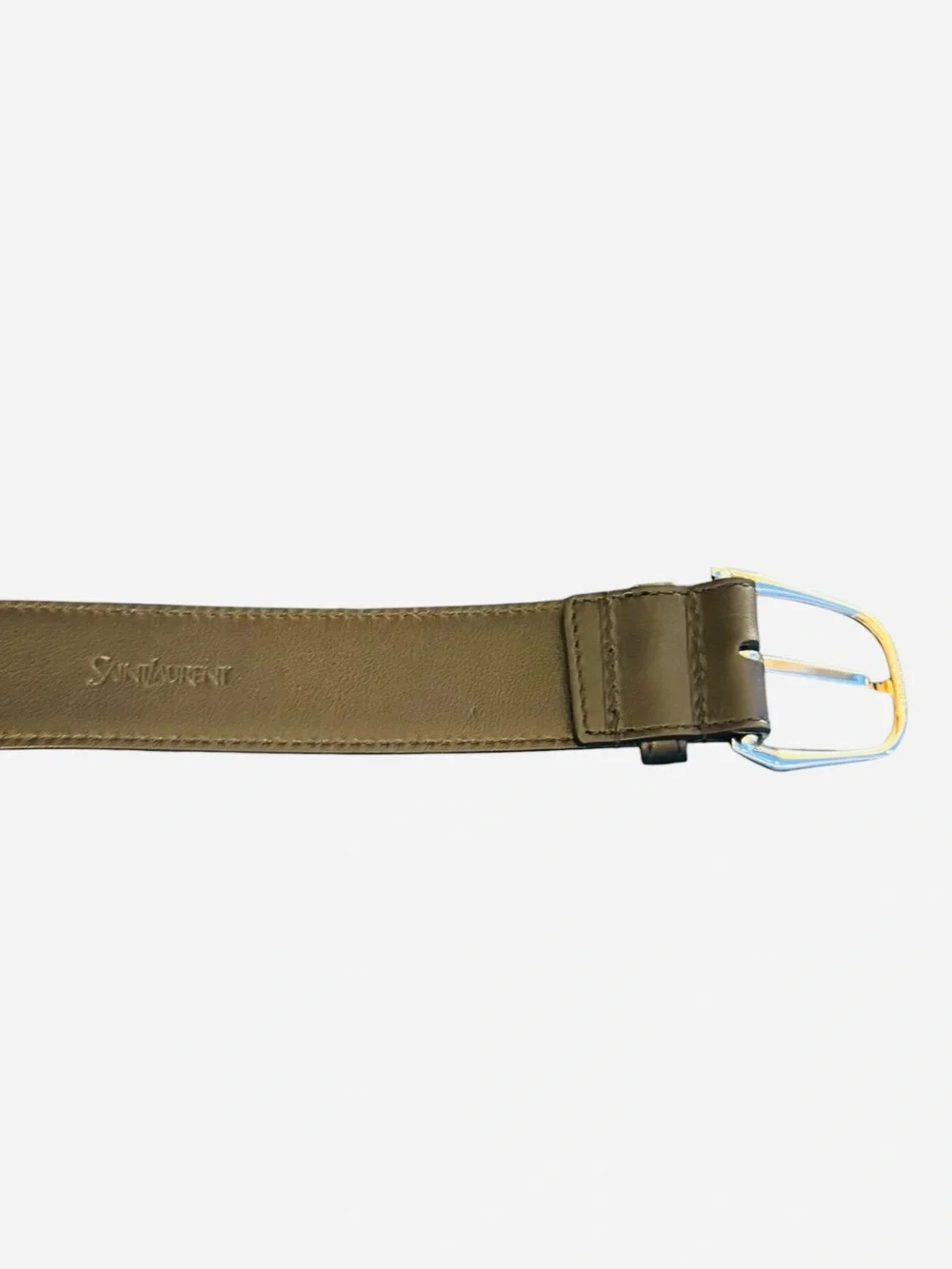 Saint Laurent Black Minimal Leather Belt Size 70cm (Small) NWOT